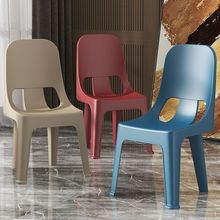 塑料加厚凳子家用塑料靠背椅大排档成人北欧靠背轻奢夜市椅子餐椅