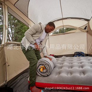 Outdoor double inflatable bed camping bed PVC inflatable folding bed tent bed