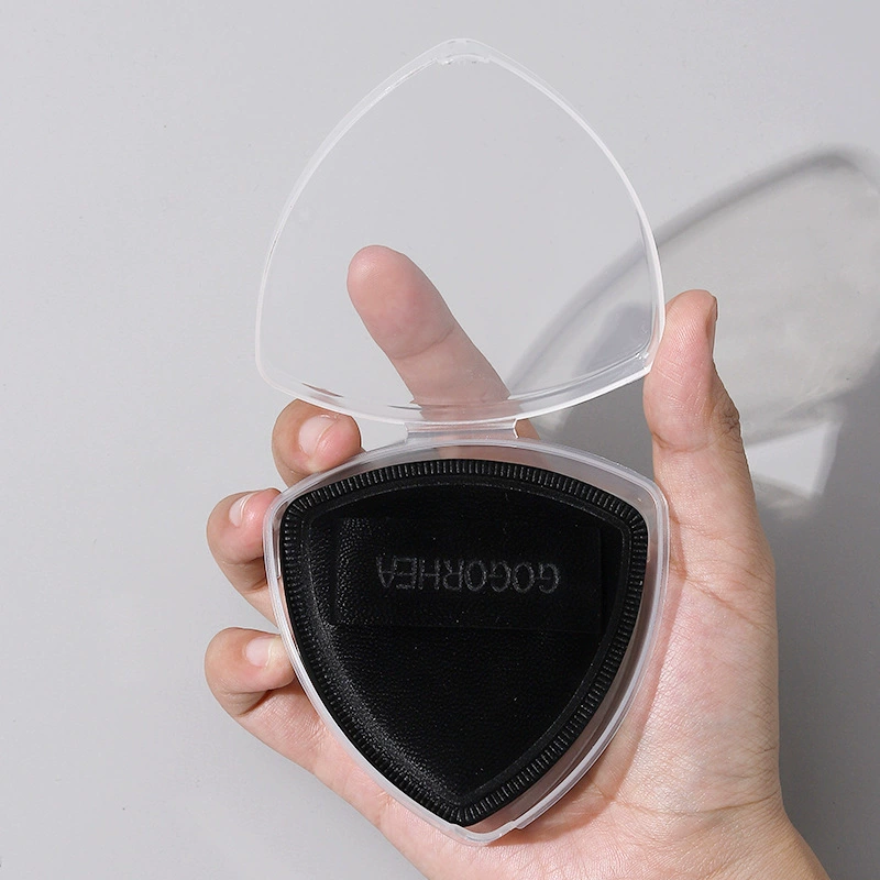 Черный ананас очень большой ящик для хранения пудры на воздушной подушке пустая коробка дышащая Пылезащитная портативная треугольная пудра пуховая коробка пустая коробка с отверстиями