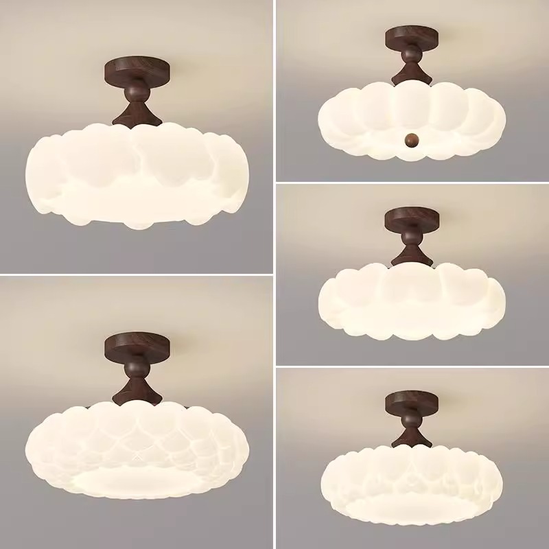 Lámpara de techo de restaurante de estilo antiguo, lámpara de dormitorio principal retro francés, personalidad creativa, lámpara principal de dormitorio de arte, lámpara de estudio para niños