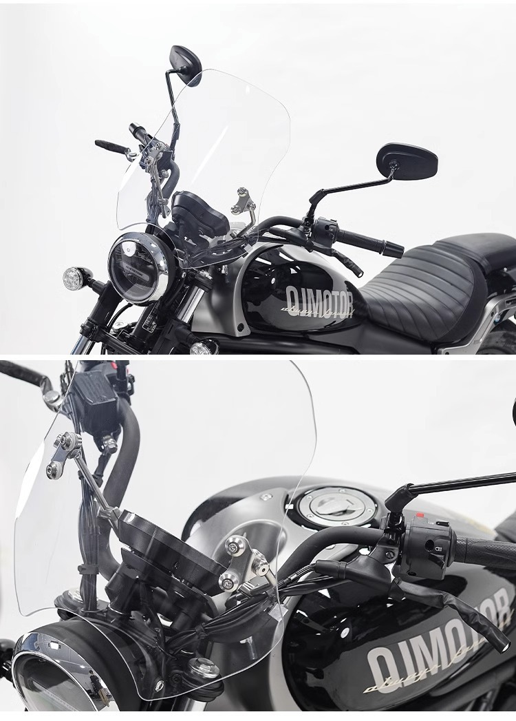 Muscle car Wolf suitable for Qianjiang flash 500s windshield windshield front windshield motorcycle modification adjustable