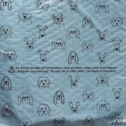 Wholesale factory supply cross-border Amazon pet waste bags disposable printed dog pick-up bags