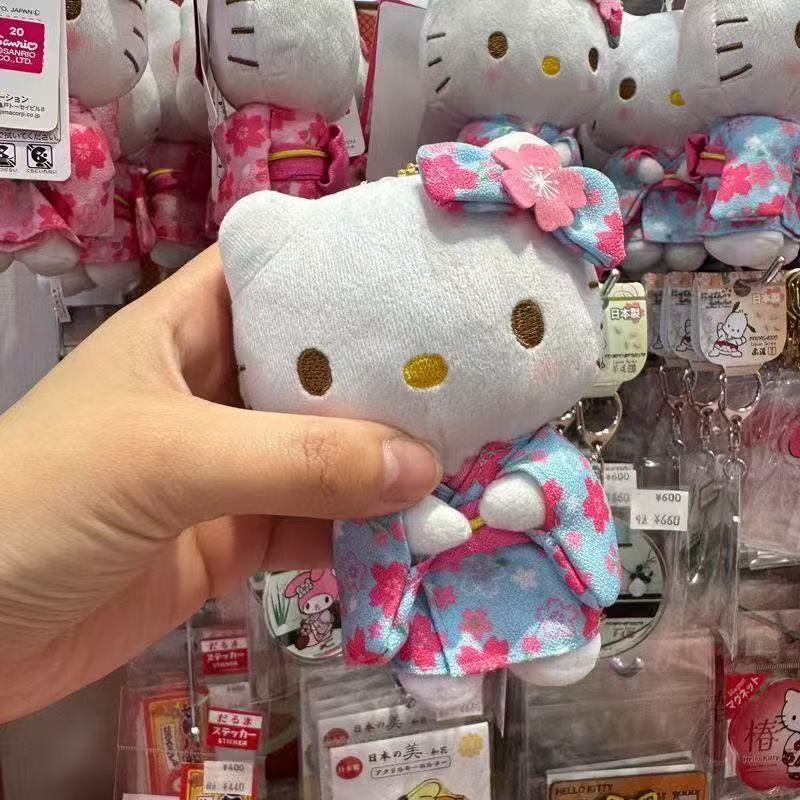 和服三姐妹~日系和服hellokitty公仔包包挂件毛绒娃娃女生钥匙扣|undefined