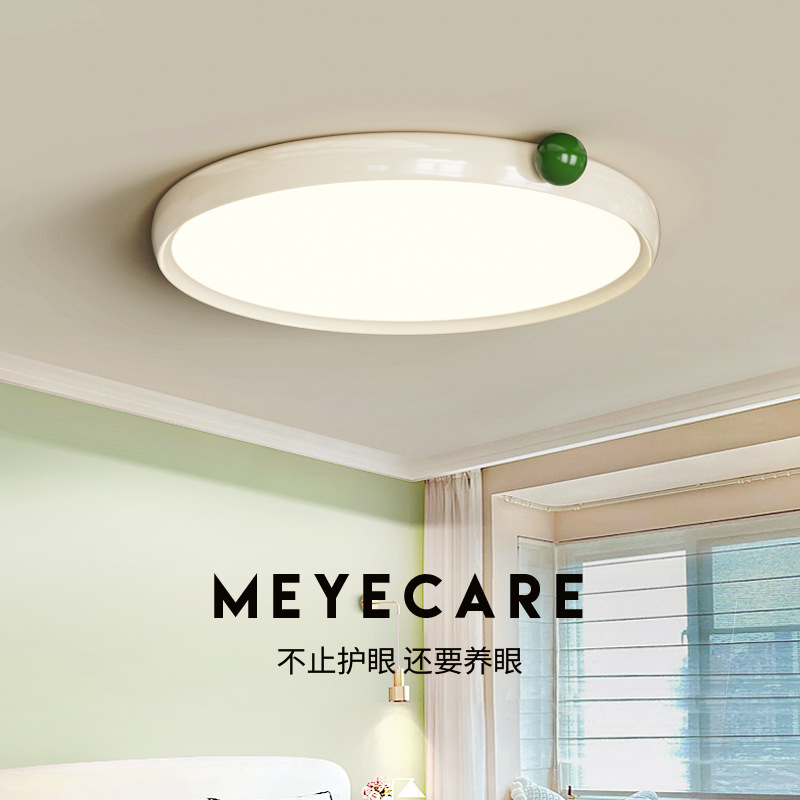 Viento de madera dormitorio lámpara de techo retro medieval sala de luz de frutas de color nuez protección de ojos niños lámpara de estudio