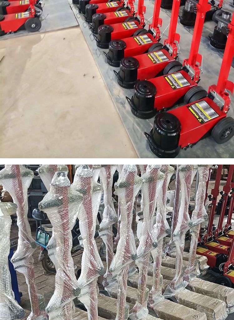 Truck maintenance 80 tons horizontal pneumatic hydraulic jack 100 tons 120 lifting tools pneumatic jack