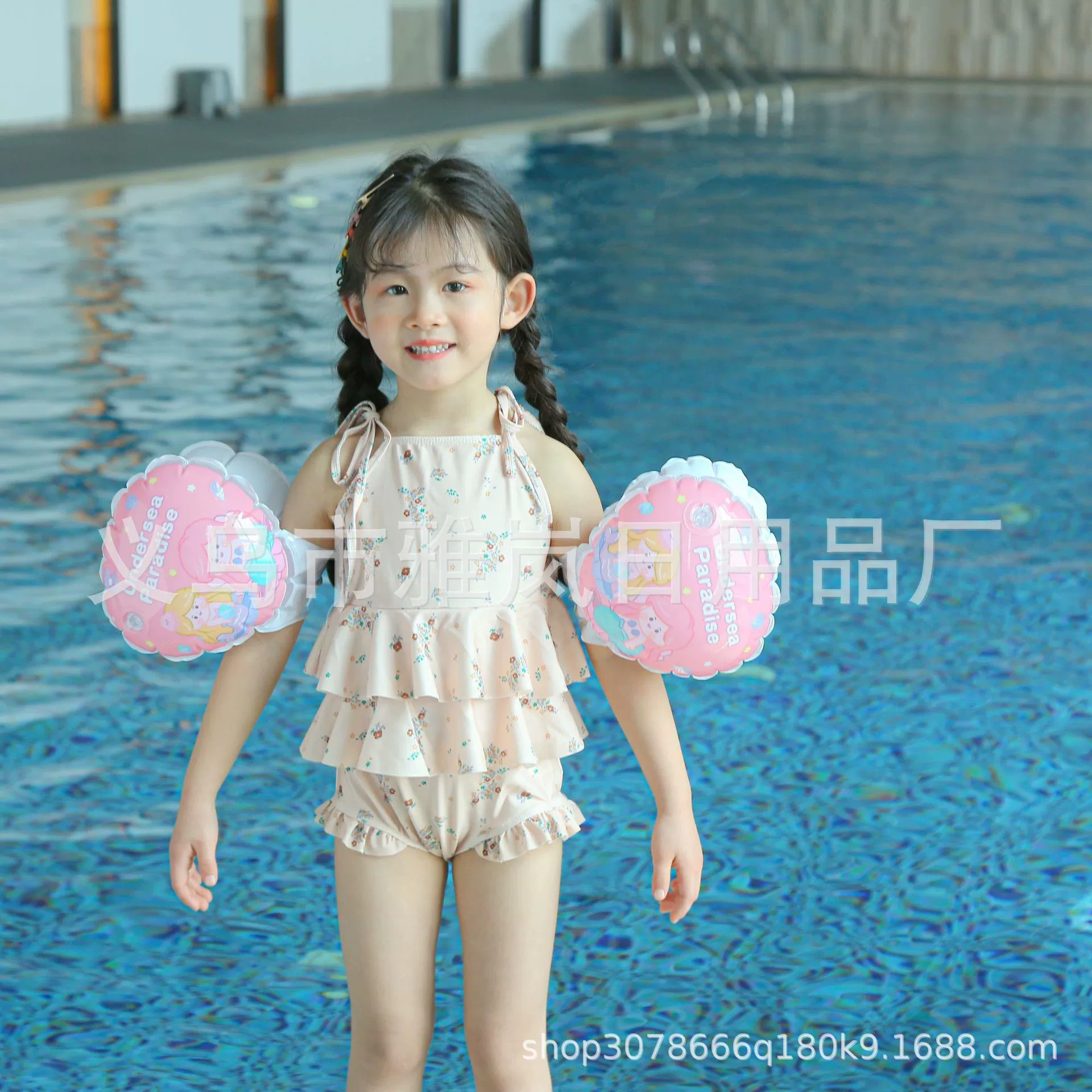 Трансграничная оболочка любовь пряжка водяной рукав для девочек детский плавательный круг