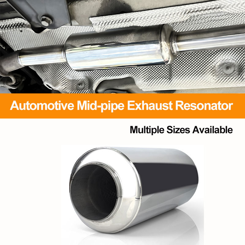 Car Modification Parts Stainless Steel Mid-Section Exhaust Pipe Vortex Resonator Silencer