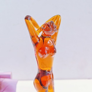 Handmade Glass Woman Portrait Sculpture Ornaments Modern Style Home Decoration Creative Trophy