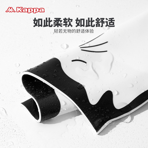 kappa swimming cap women's long hair waterproof non-stretching fashion adult men's plus size professional silicone swimming cap