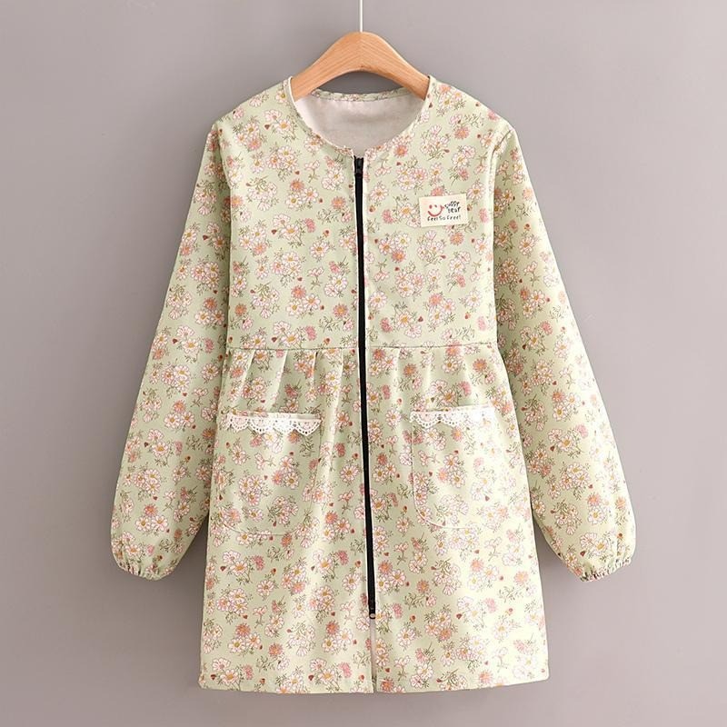 Estilo coreano de moda de doble capa anti-fouling delantal a prueba de aceite cocina cintura princesa mono hogar ropa de trabajo de las mujeres entrega