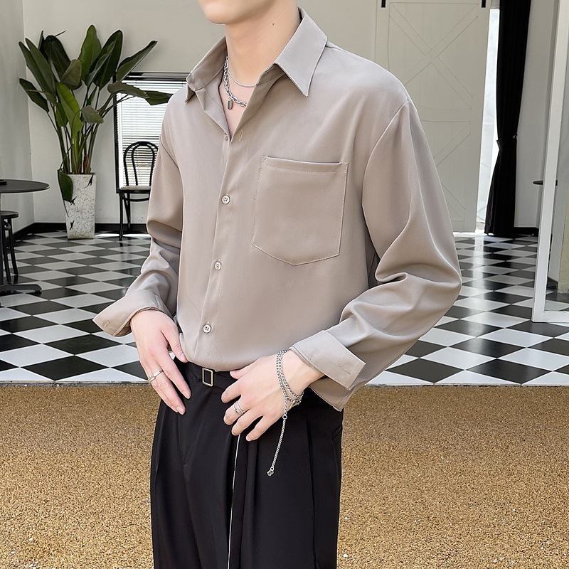 古巴领长袖衬衫男春季2025新款轻熟风男装高级感防晒痞帅冰丝衬衣|undefined