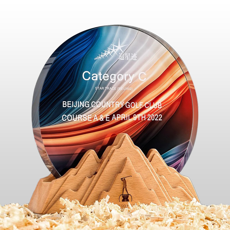 Trofeo de cristal de alta gama personalizado creativo nuevo premio anual excelente equipo de empleados proveedor medalla souvenirs