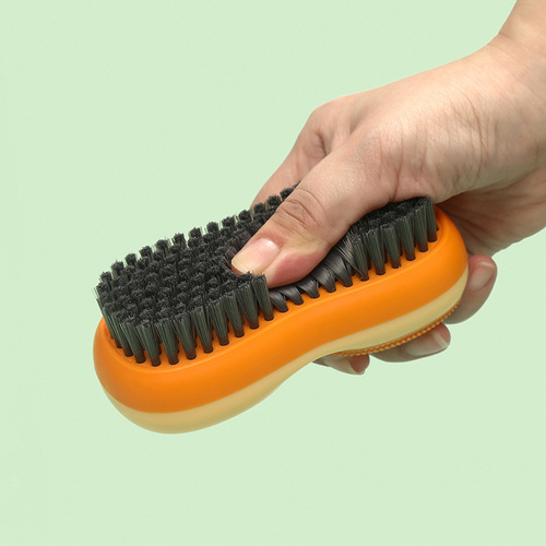New double-sided soft-bristled laundry brush that does not damage clothes, comfortable grip for home use, multi-functional cleaning brush artifact wholesale