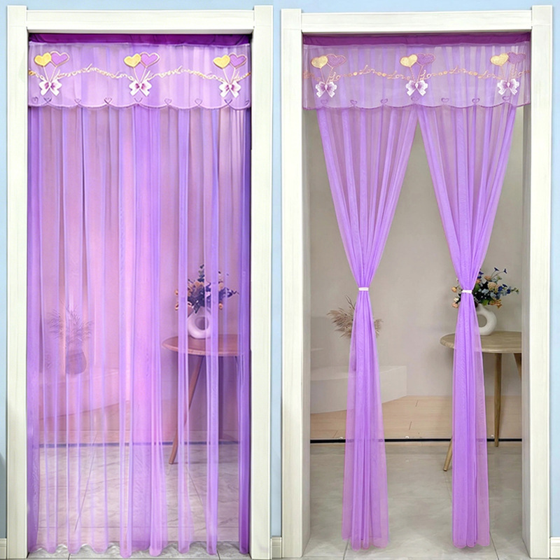 No-Drill Door Curtain, Light-Transmitting Window Curtain for Bedroom Balcony, Door and Window Partition, Self-Adhesive Rod-Punching Mosquito Net Curtain with Magic Tape No-Drill Door Curtain, Light-Transmitting Window Curtain for Bedroom Balcony, Door and Window Partition, Self-Adhesive Rod-Punching Mosquito Net Curtain with Magic Tape