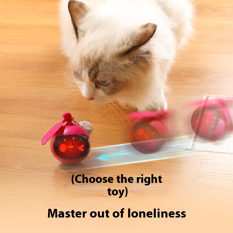 (2개) 국경 애완 동물 엘프 재미 있은 고양이 공 소리 재미 있은 고양이 공 애완 동물 장난감 공 USB 충전 릴리프 장난감 자기 즐거움