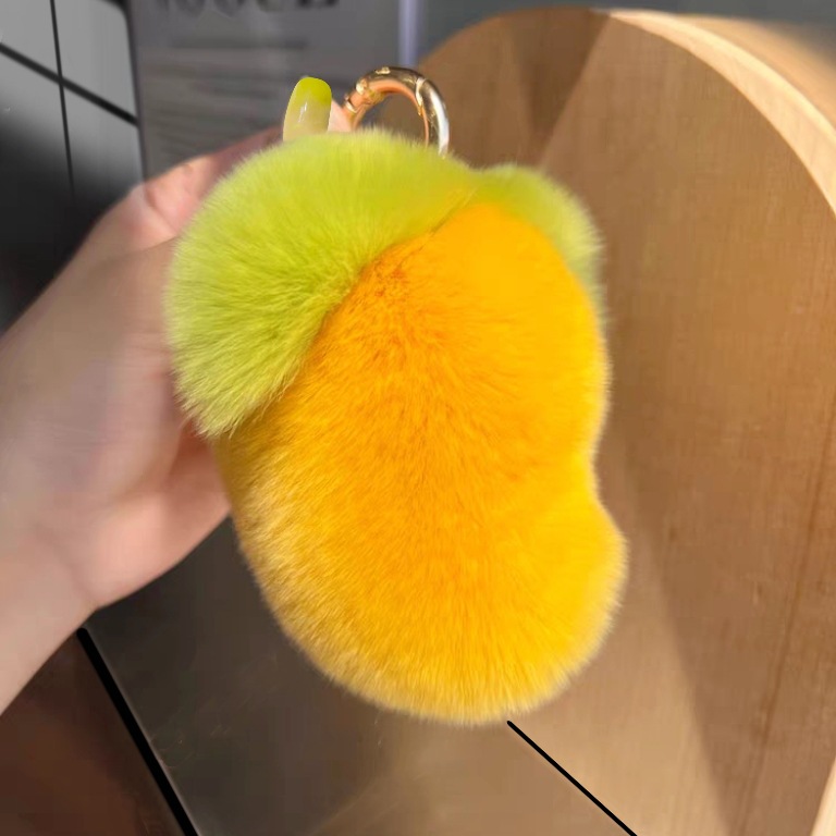 Real Rex piel de conejo mango coche llavero colgante ins lindo peluche muñeca bolsa regalo