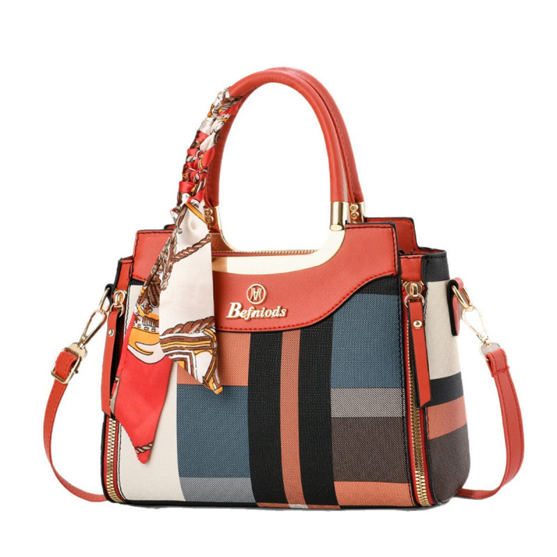 Bolso de mano de gran capacidad de empalme de moda bolso de hombro de color contrastante bolso de mano casual diario versátil bolso de mano