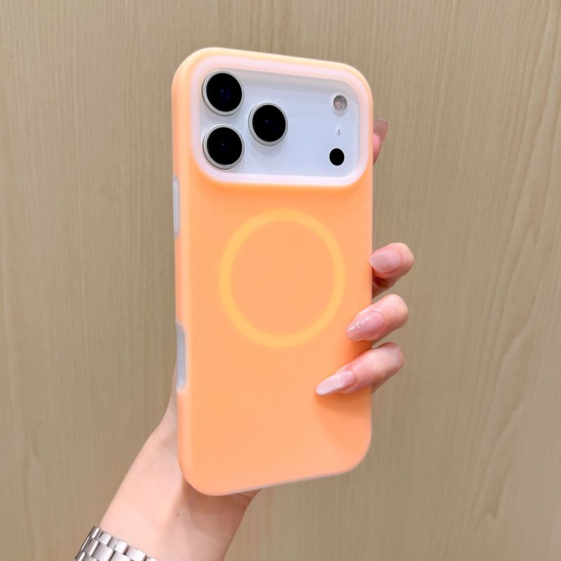 液态果冻磁吸适用苹果17Promax手机壳iPhone16纯色简约磨砂肤感壳|undefined