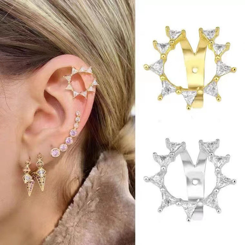 Fashion Triangle Zircon Ear Bone Clip display picture 17