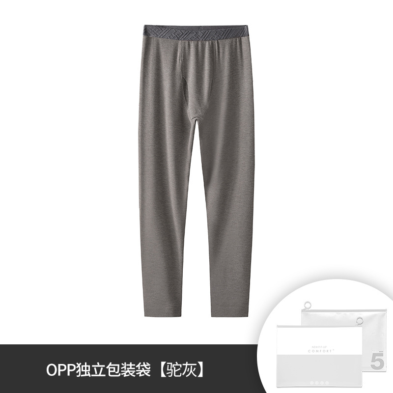 [Super suave y cálido] Nuevos pantalones térmicos transfronterizos más lana de seda gruesa de terciopelo otoño e invierno pantalones largos sin costuras para hombres en stock