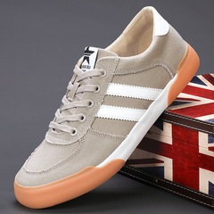 閃步24142男鞋新款男鞋韓版潮流時尚舒適平底板鞋男士帆布鞋潮鞋