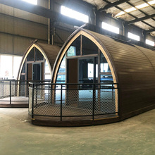 互联网-著名现代设计户外实木三角别墅小型活动野营民宿木屋