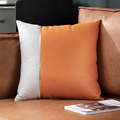 科技布抱枕 沙发客厅轻奢抱枕套不含芯橙色靠垫皮靠枕床头靠背垫
