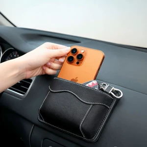 Avtomobil Telefon Tutacağı, Yapışqanlı Kiçik Saxlama Çantası, Kart Tutacağı