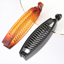 大香蕉夹竖夹小号头饰韩国发夹女气质优雅马尾夹发卡防滑头发夹子