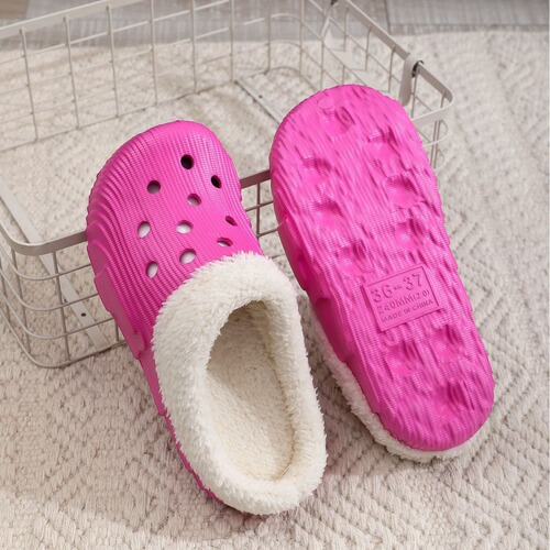 Factory-made winter unisex cotton slippers: trendy, anti-slip, thick-soled indoor-outdoor shoes with a cozy 