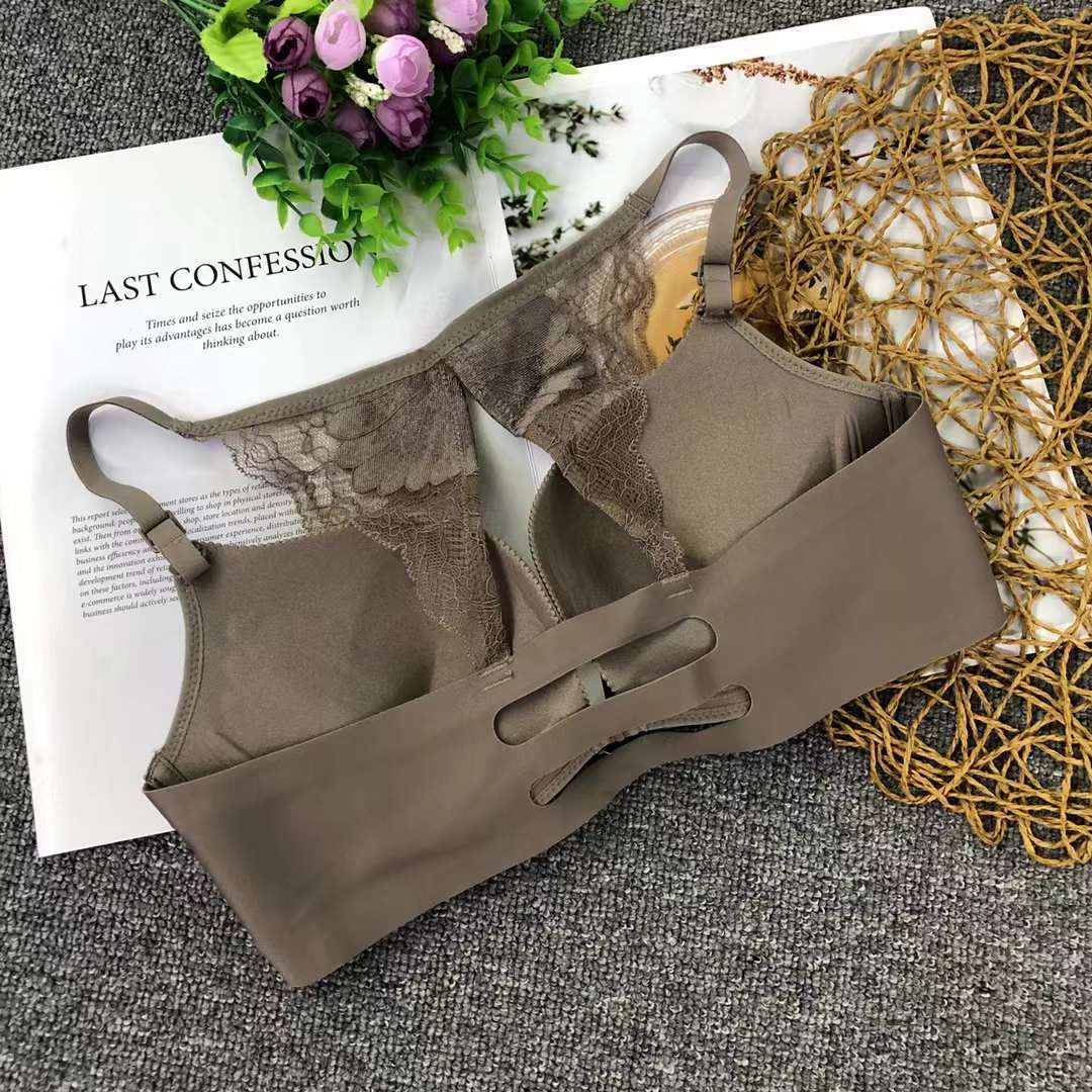 Filipina brillante hebilla frontal ropa interior sin costuras medio grueso de alta calidad se reunieron multi-color multi-tamaño sujetador inalámbrico al por mayor