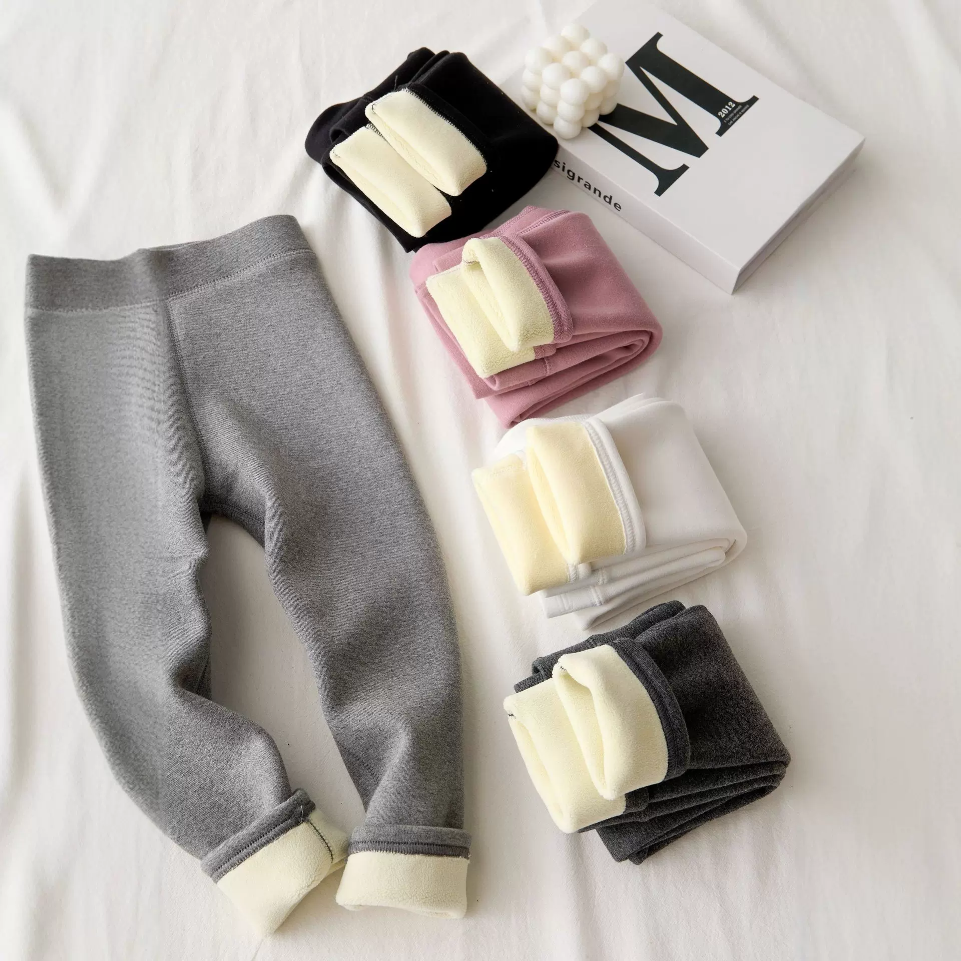 女童打底裤一体加绒加厚儿童冬季中高腰外穿裤子女宝宝保暖裤棉裤