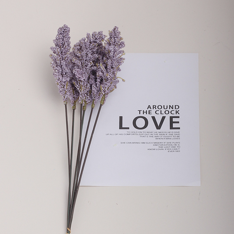 Artificial trigo oreja grano oreja rural decoración del hogar arreglo de flores flor artificial fotografía de la boda flor falsa colorido grano oreja