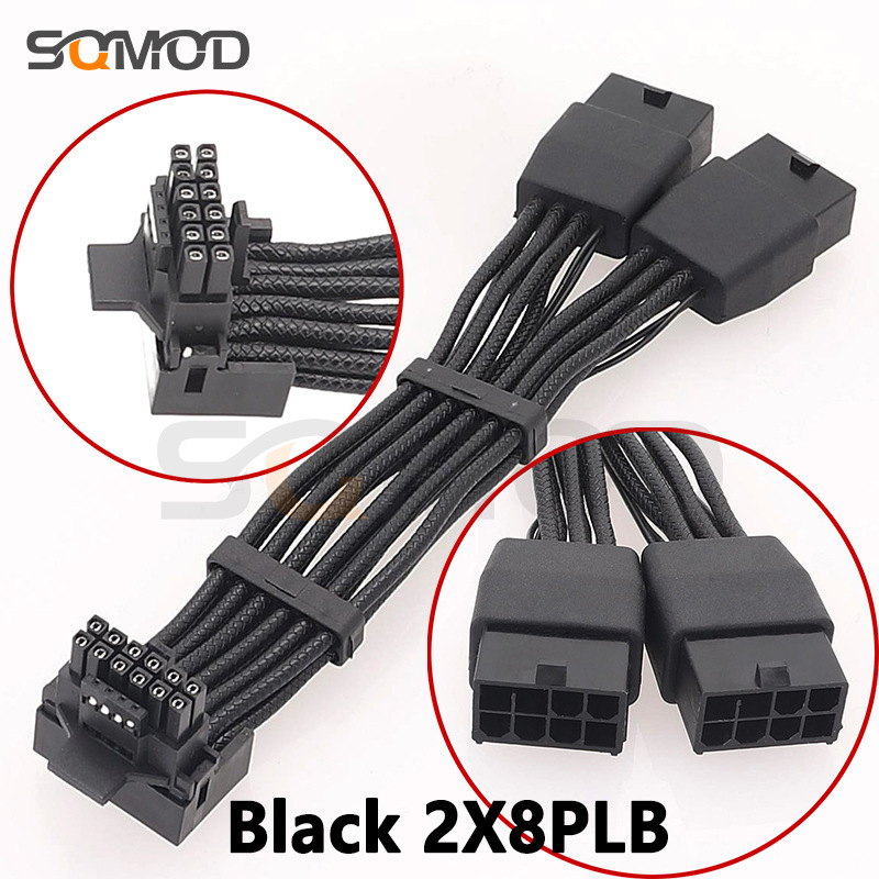 16 evaエンボス線2x8pin 8pin回転16pin 12 vhpwrコネクタ90度エルボ新ビデオカード線|undefined