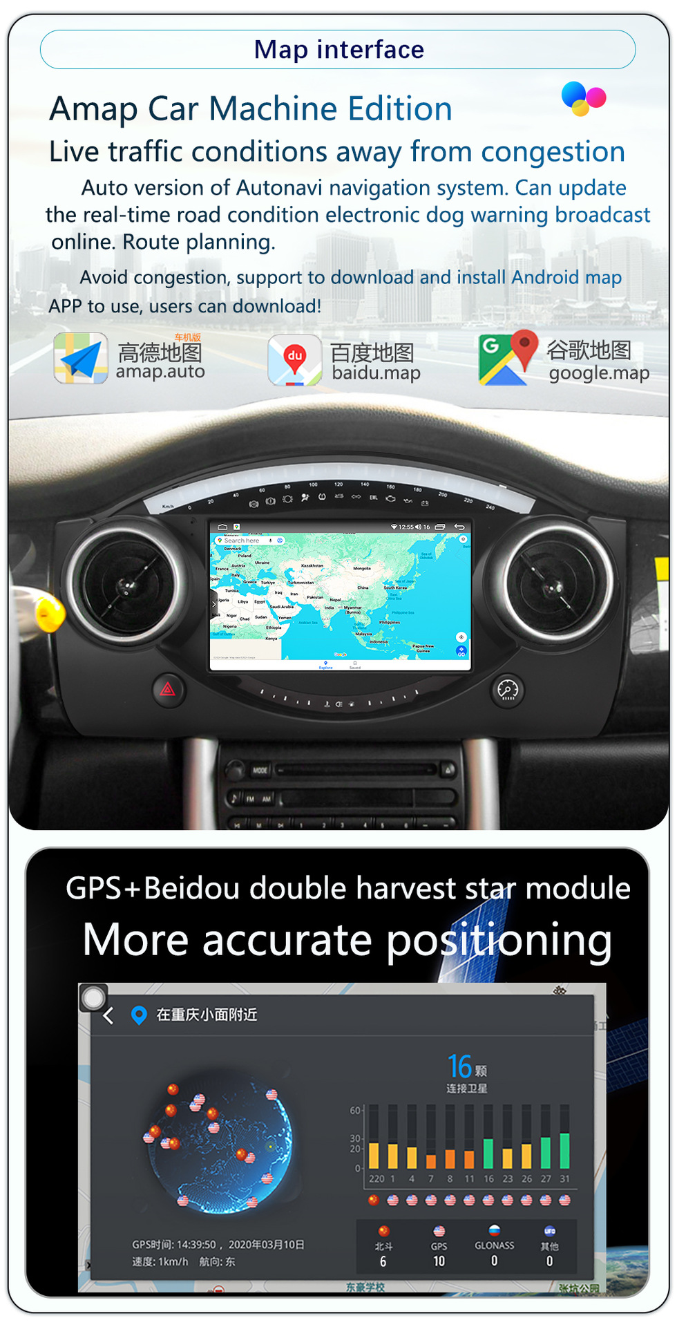 Suitable for 04-06 Bmw Mini Android Wireless Carplay Car Navigation 360 Panoramic All-In-One Machine