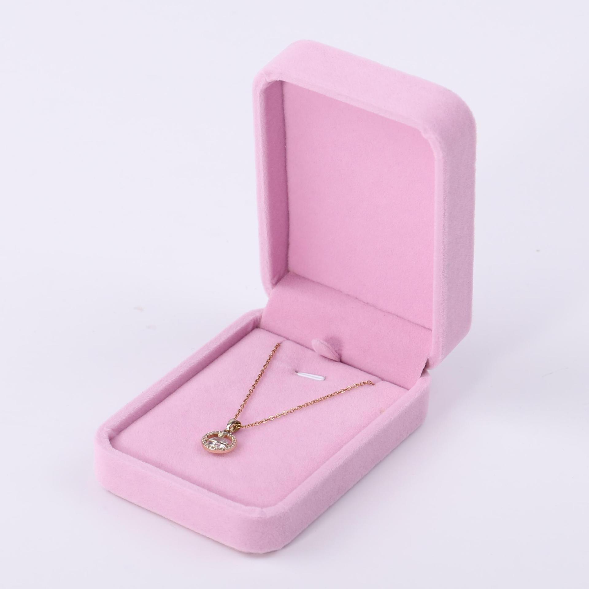 Fuente fábrica venta directa franela joyería caja de embalaje collar pendientes caja de anillo pulsera colgante caja de cadena de mano al por mayor