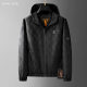 European High-end Men's 2024 Spring and Autumn New Jacquard Hooded Jacket Men's Trendy Brand Dark Pattern Casual Jacket for Men