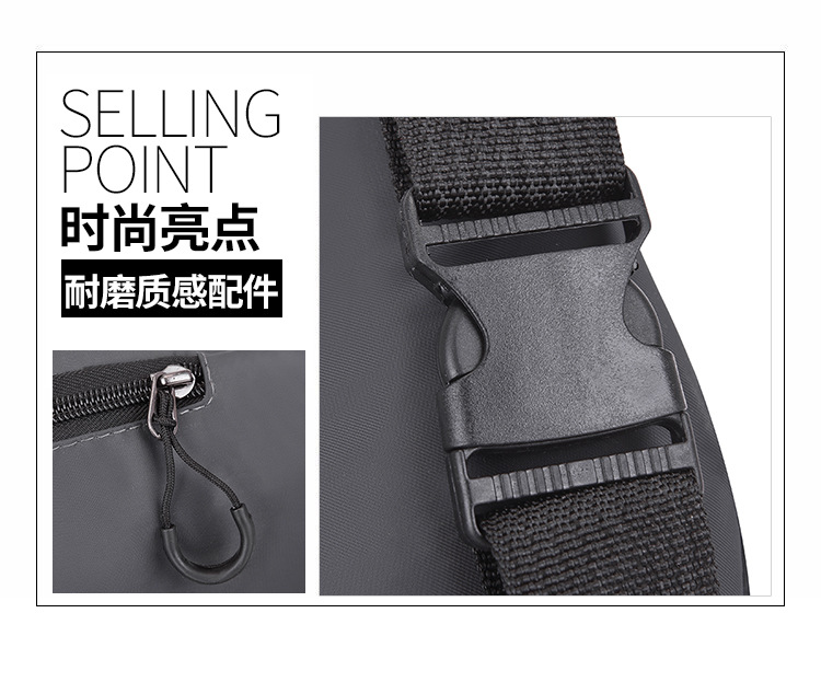 Nylon fashionable sports waist bag, multi-functional fitness crossbody chest bag, outdoor cycling close-fitting mobile phone anti-theft waist bag undefined