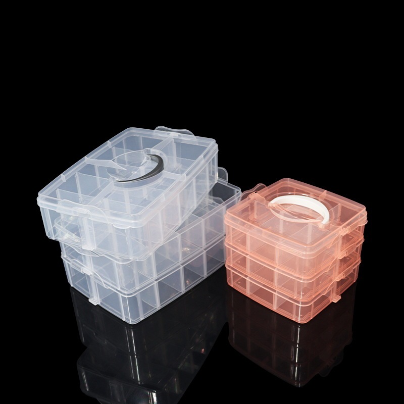 3層ボックス取り外し可能なppプラスチック収納ボックス子供のおもちゃの部品収納ボックス薬物薬品ポータブル収納ボックス|undefined