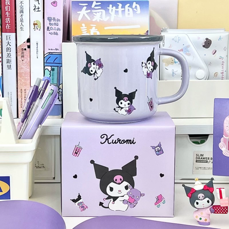 Керамическая кружка Sanrio для воды для девочек с привлекательным внешним видом и симпатичная детская кружка для дома, чашка для кофе и молока, подарок на день рождения