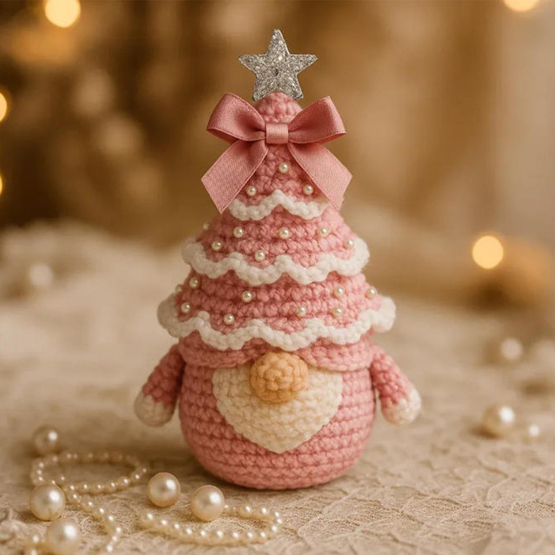 DIY Crochet Christmas Tree Gnome Kit DIY 钩针圣诞树侏儒套件|undefined