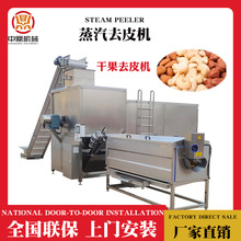 山板栗杏仁物理蒸汽去皮机腰果仁碎去皮加工机器 干果深加工全线