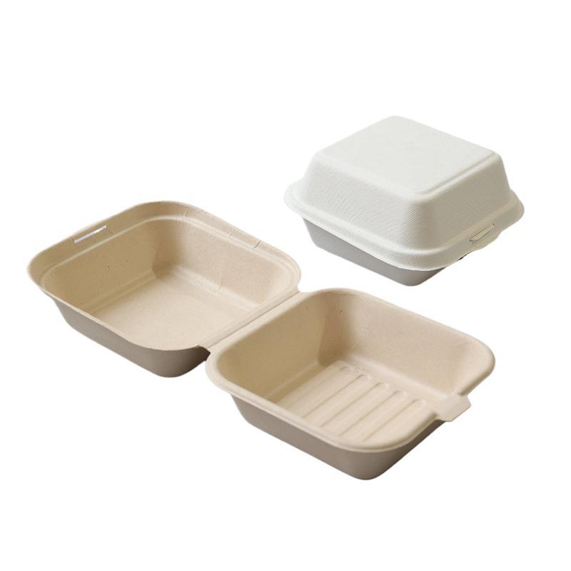 Caja de embalaje desechable caja de hamburguesas de 6 pulgadas caja de pastel tilamisu sopa de arroz sándwich sufrai red puesto