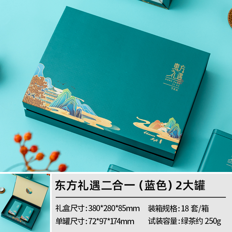 Caja de regalo de embalaje de té Longjing Biluochun una lata de té en una caja vacía de té verde se puede fijar