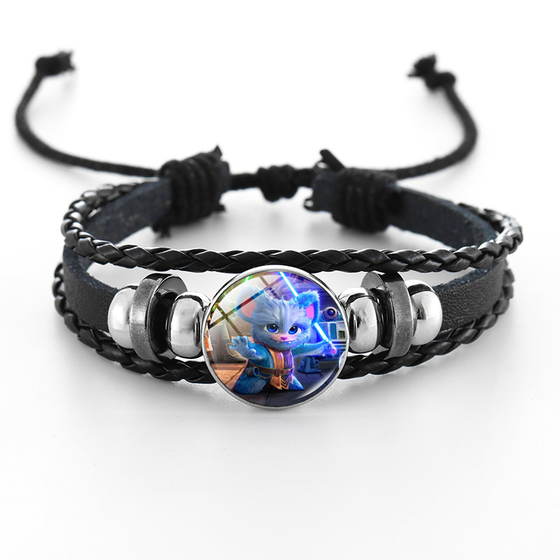 Star Wars Young Jedi Adventure Bracelet Time Gem Bracelet Black Bracelet Foreign Trade Hand Jewelry Wholesale