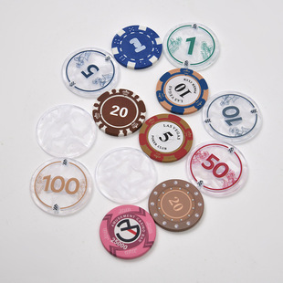 Creative Chips for Baccarat, Mahjong, and Card Rooms, Abs Clay Chips with Creative Design, Customizable Chips