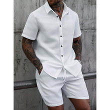 Z 19492 Jacquard solid men's shirt set �Ứ��ɫ��ʿ������
