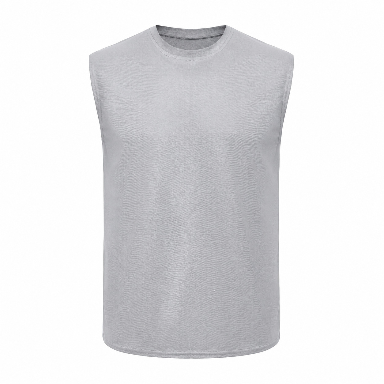 Fitness chaleco de malla entrenamiento europeo y americano de tamaño grande transpirable rápido seco camiseta de cuello redondo chaleco europeo y americano para hombres