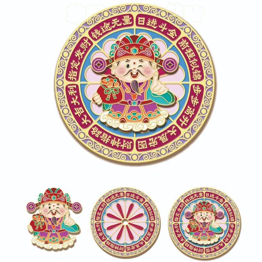 Metal refrigerator sticker custom quicksand cartoon strong magnetic scenic spot Chinese alloy museum personality creative gift