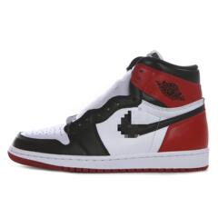 莆田靴ピュアオリジナル AJ1 ハイトップバスケットボールシューズキャンパスレトロトレンディシューズカップルスタイルジョー 1 ハイバージョンカジュアルスポーツシューズ